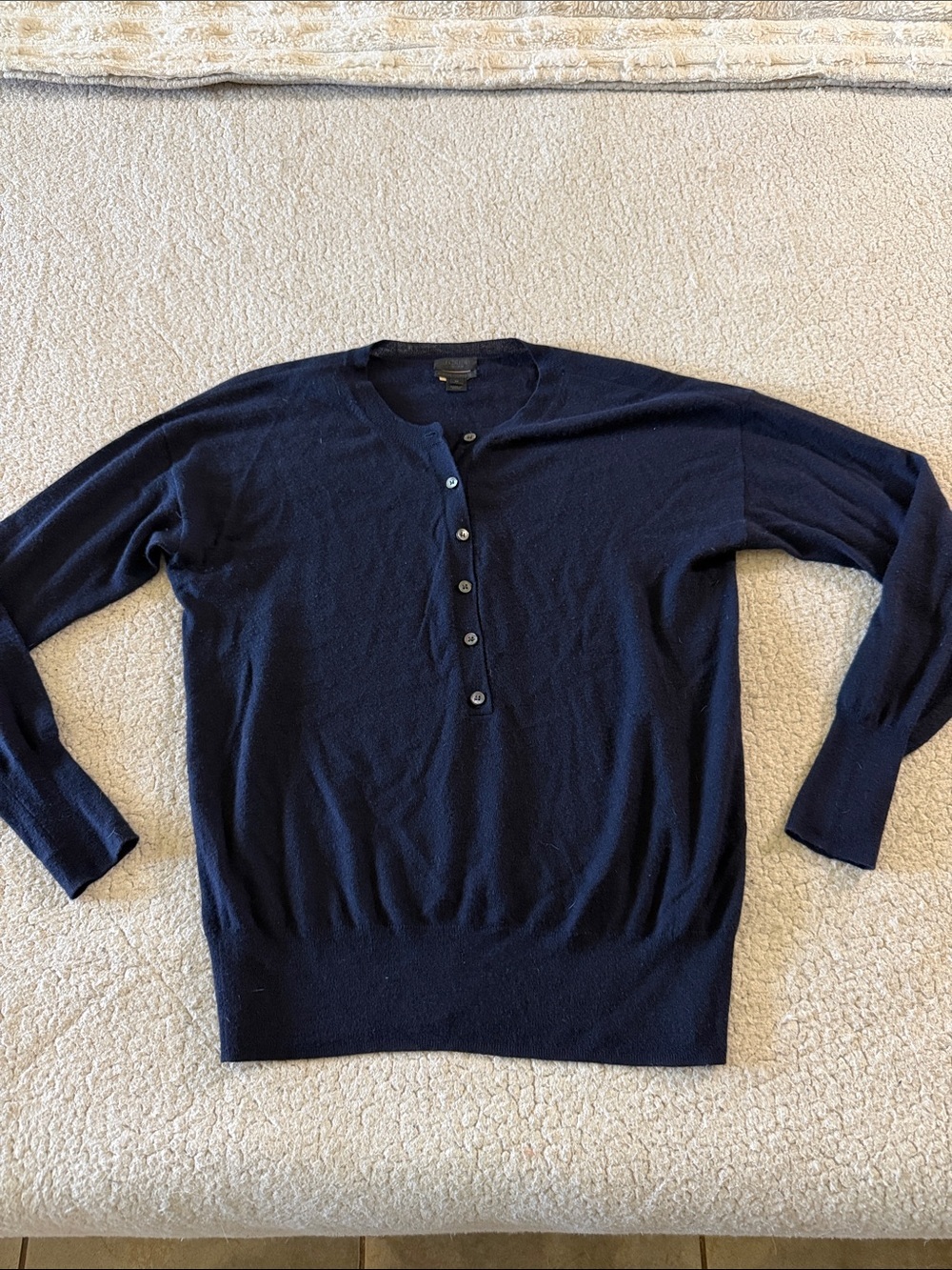 J. Crew Navy Italian Cashmere Sweater Medium